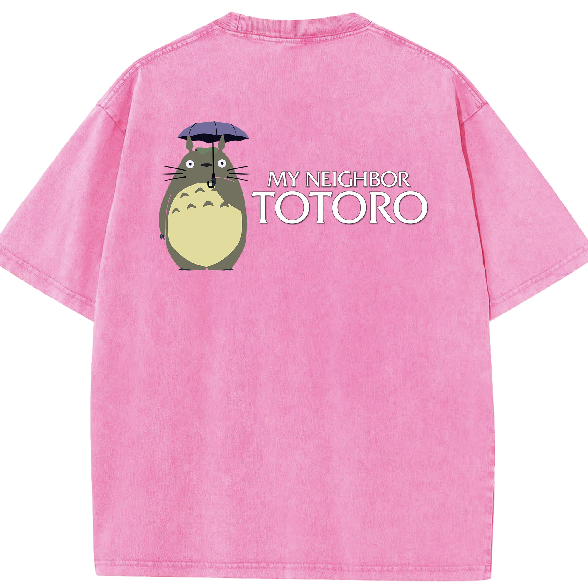 （画像用） となりのトトロ 草壁メイ 草壁サツキ My Neighbor Totoro Satsuki Kusakabe Mei Kusakabe 綿100% ヴィンテージ風 半袖Tシャツ（背面プリント）